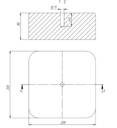 Балласт 250*250*80   7,5 кг з отвором